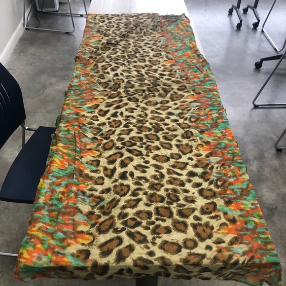 Accessories - ❤️Large animal leopard mixed print multicolored lightweight thin scarf brown